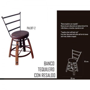 tequilero chair w back rest